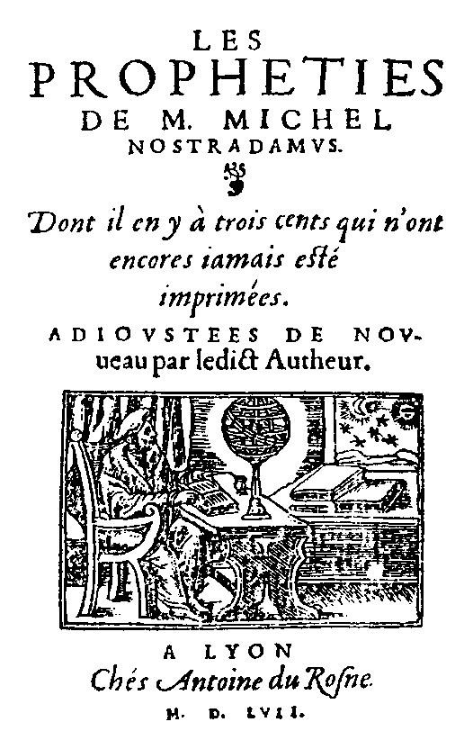 Page de titre Edition Antoine du Rosne (Exemplaire Utrecht)