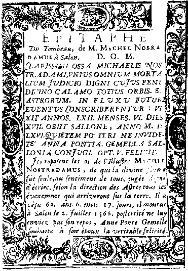 Epitaphe (Pierre Rigaud, 1566)