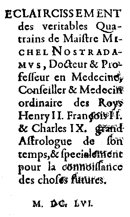 Eclaircissement (1656)