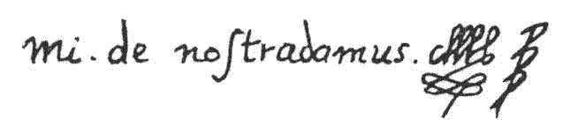 Signature Mi. de Nostradamus