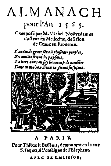 Almanach pour 1565 (Thibault Bessault)